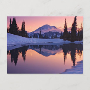 Twilight, Tarn and Crescent Moon Postcard