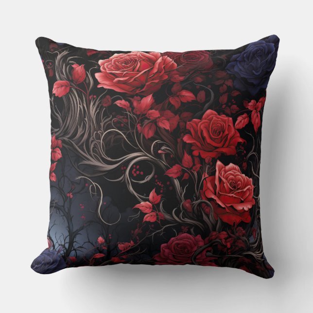 Twilight Thorns Botanical Cushion (Front)