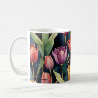 "Twilight Tulips" Botanical Mug by DAKimage