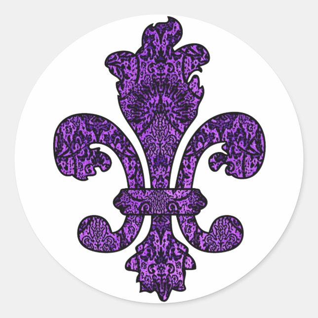 Twilight Violet Goth Classic Round Sticker (Front)