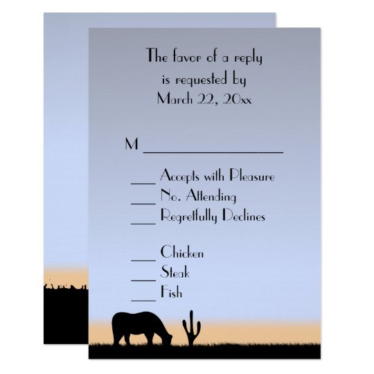 Twilight Western RSVP Card