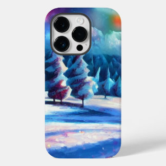 Twilight Winter Wonderland with Glowing Sky Case-Mate iPhone 14 Pro Case