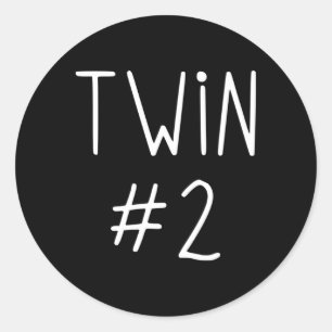 Twin 1 Twin 2 Classic Round Sticker