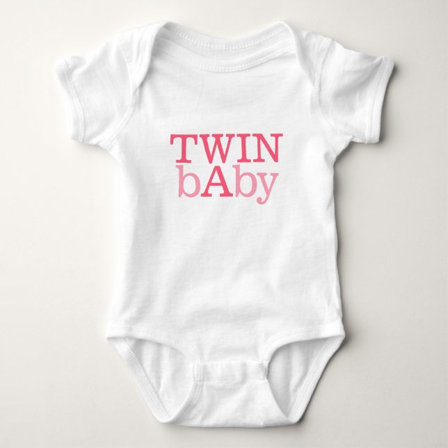 Twin A and Twin B Baby Bodysuit (Front)