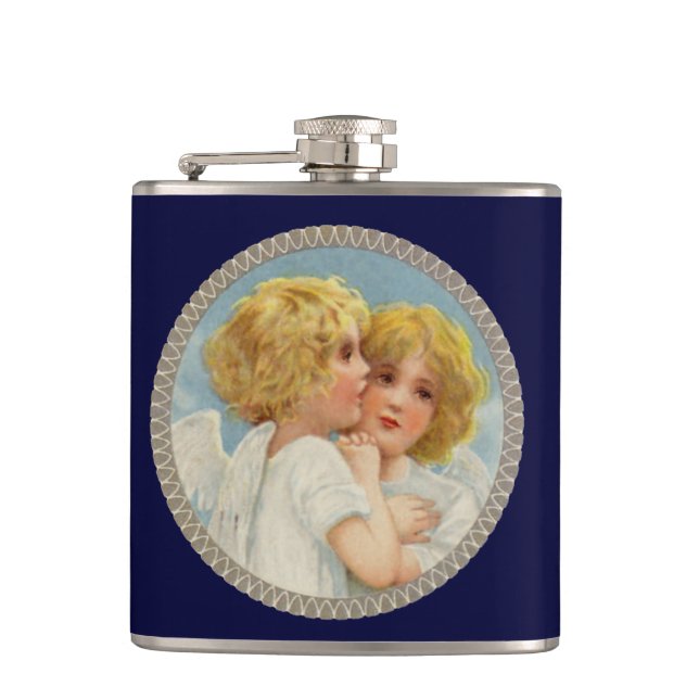 Twin Angels Flask (Front)