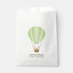 Twin Babies in Green Balloon Baby Shower Favour Bags