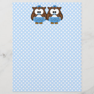 twin baby boy owl
