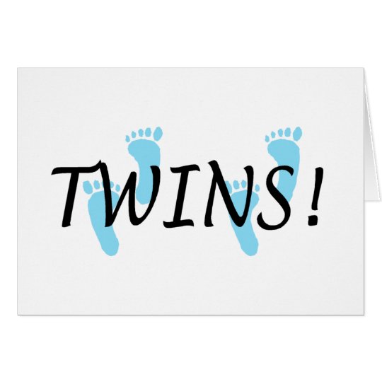 Twin Baby Boys Card