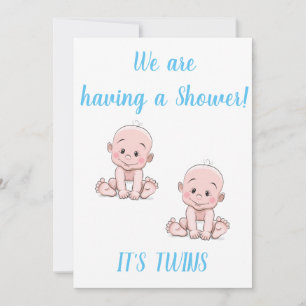 ****TWIN BABY BOYS**** SHOWER FOR MOM TO BE INVITATION