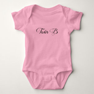 Twin Baby Clothing Pink Tutu 'Twin B' Bodysuit