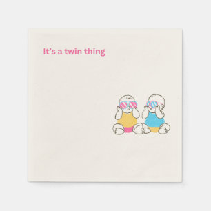 Twin Baby Cocktail Napkins