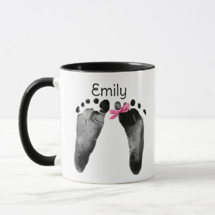 Twin Baby Footprints Mug