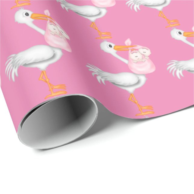 Twin baby girls wrapping paper (Roll Corner)