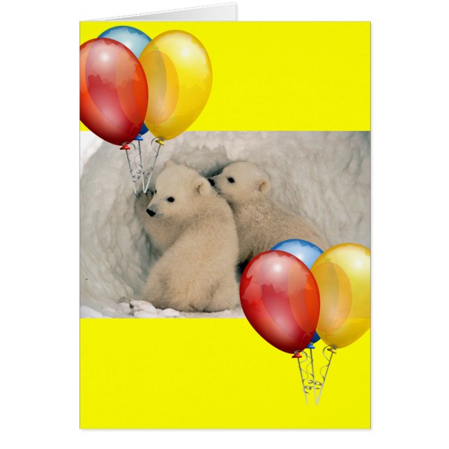 TWIN BABY POLAR BEARS (Front)