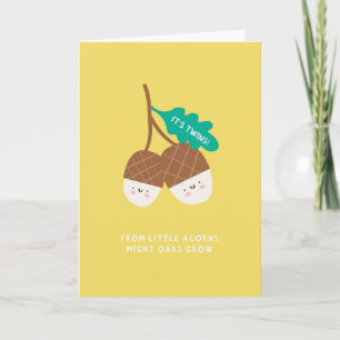 Twin Baby Shower Card 