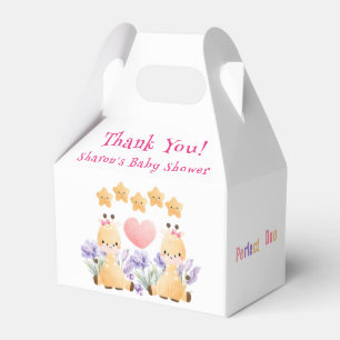 Twin Baby Shower   Cute Giraffe Baby Shower Favour Box
