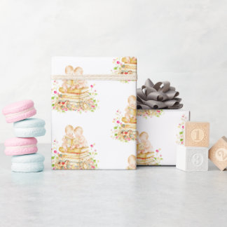 Twin Baby Shower First Library Books LPM26 Wrapping Paper