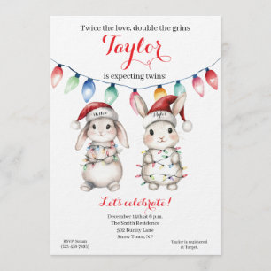 Twin Baby Shower Invitation