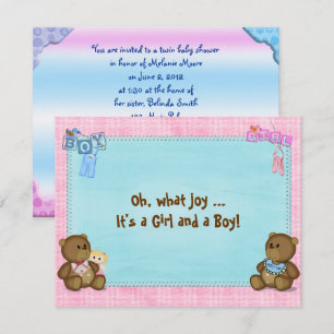 Twin Baby Shower Invitation
