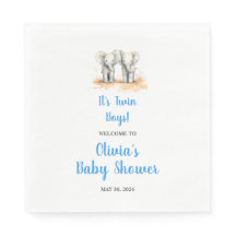 Twin Baby Shower Napkins