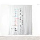 Twin baby shower pink blue modern typography party