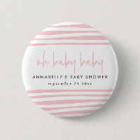 Twin baby shower pink girl modern typography party