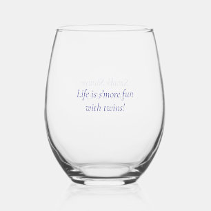 Twin Baby Shower S'more Wine Glass
