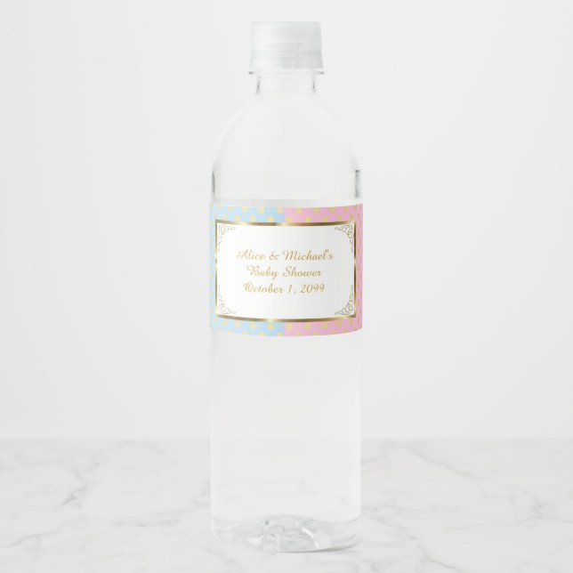 TWIN Baby Shower, Water Bottle Labels2,Baby Shower Water Bottle Label (Front)