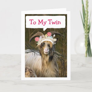 TWIN, BEST FRIEND, BESTSISTER/QUEEN HAPPY BIRTHDAY CARD