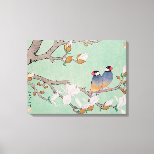 Twin Birds in the Branches Cancas Canvas Print (Front)