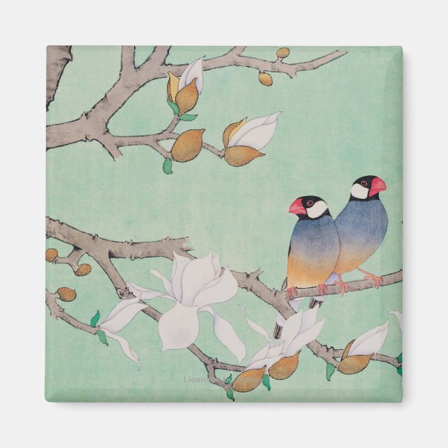 Twin Birds in the Branches Magnet (Front)