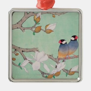 Twin Birds in the Branches Metal Tree Decoration