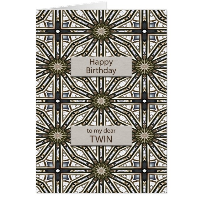 Twin Birthday Abstract Mandala Design (Front)