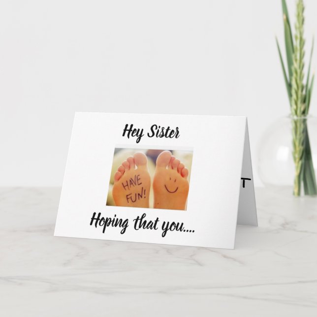 ***TWIN*** BIRTHDAY WISHES FROM *TALKING FEET* CARD (Front)