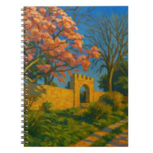 Twin Blossoms – Tranquil Garden Path Painting Notebook