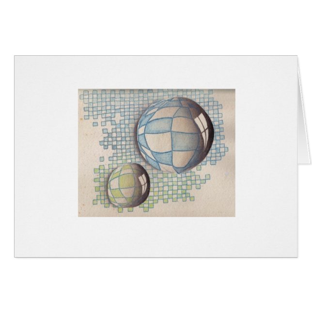 Twin BlueGreen Bubbles (Front Horizontal)