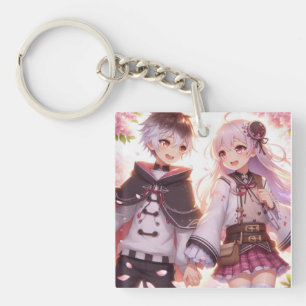 Twin Bonds: Sibling Love Key Ring