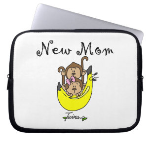 Twin Boy and GIrl New Mum Gifts Laptop Sleeve