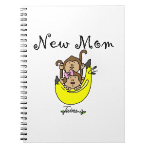 Twin Boy and GIrl New Mum Gifts Notebook