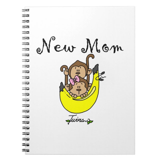 Twin Boy and GIrl New Mum Gifts Notebook (Front)