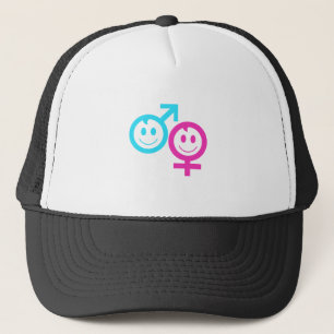 Twin boy and girl trucker hat