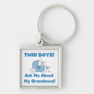 Twin Boy Grandsons Gifts Key Ring