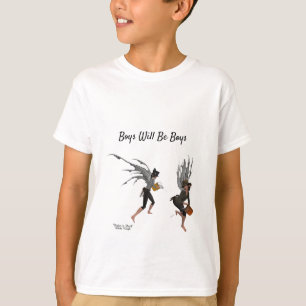 Twin Boy Rain Faeries Child Boys T-Shirt