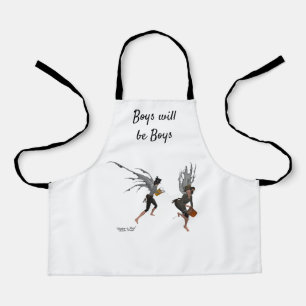 Twin Boy Rain Faeries Children's Apron