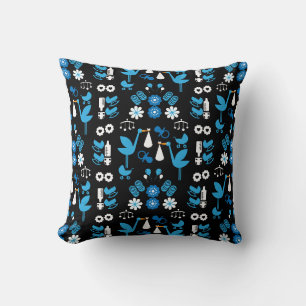 Twin Boy Stalk Delivery Blue Cushion