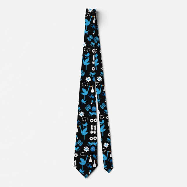 Twin Boy Stalk Delivery Blue Tie (Front)