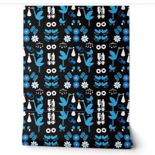 Twin Boy Stalk Delivery Blue Wallpaper