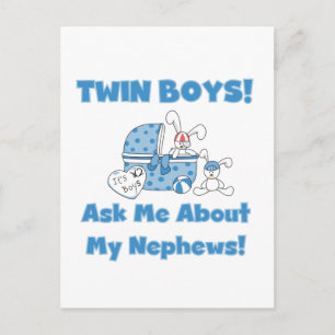 Twin Boys Ask About My Nephew Postcard