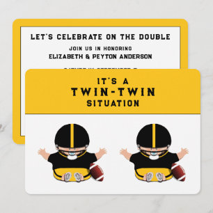 Twin Boys Baby Shower Invitation