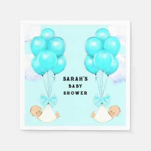 Twin Boys Baby Shower Napkins